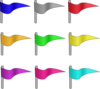 Different Colored Flags Clip Art